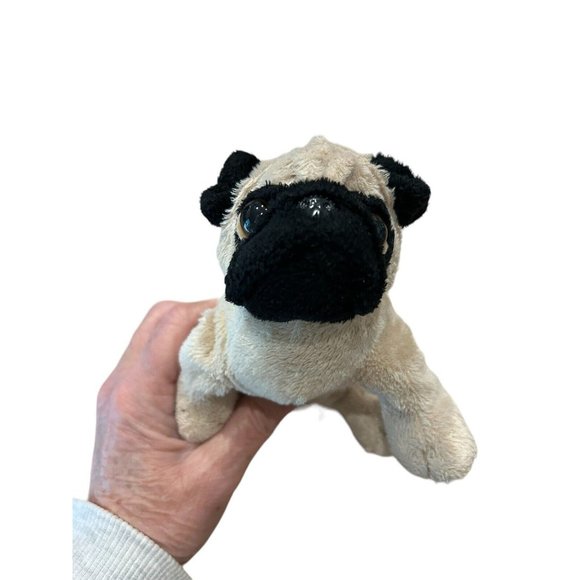 Ganz Webkinz Pug Puppy Dog Plush Stuffed Animal Beige Tan Beanbag HM105 NO CODE - Picture 9 of 10
